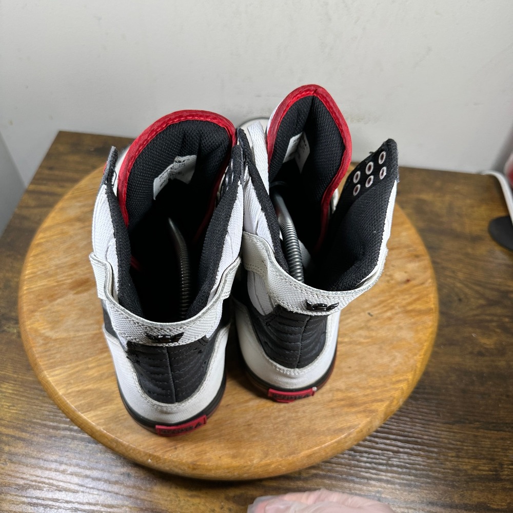 Supra Skytop Muska 001 Chad Mens White Black Red Skate Shoes S18184 Size 9.5 - Picture 5 of 8